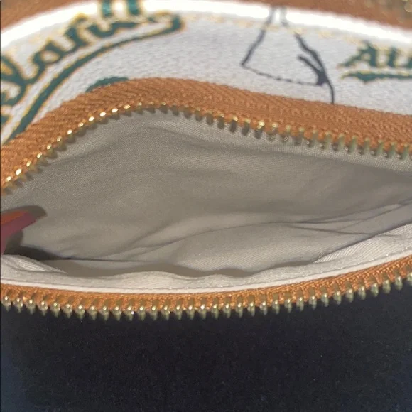 Dooney & Bourke Athletics Triple-Zip Crossbody Bag - White and Brown - Picture 11 of 11